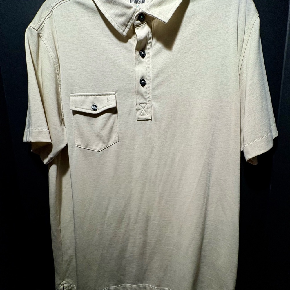 Linksoul Cream Polo Shirt with Pocket